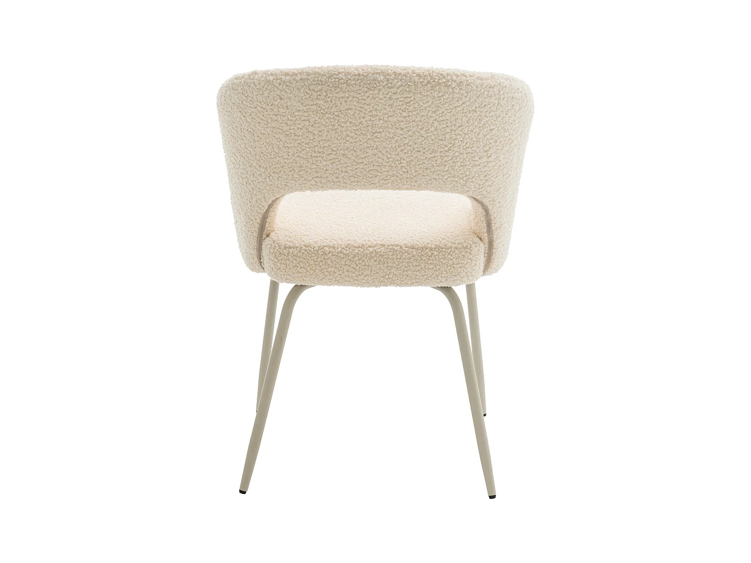 Set van 2 FLAVIA beige lussenstoffen stoelen