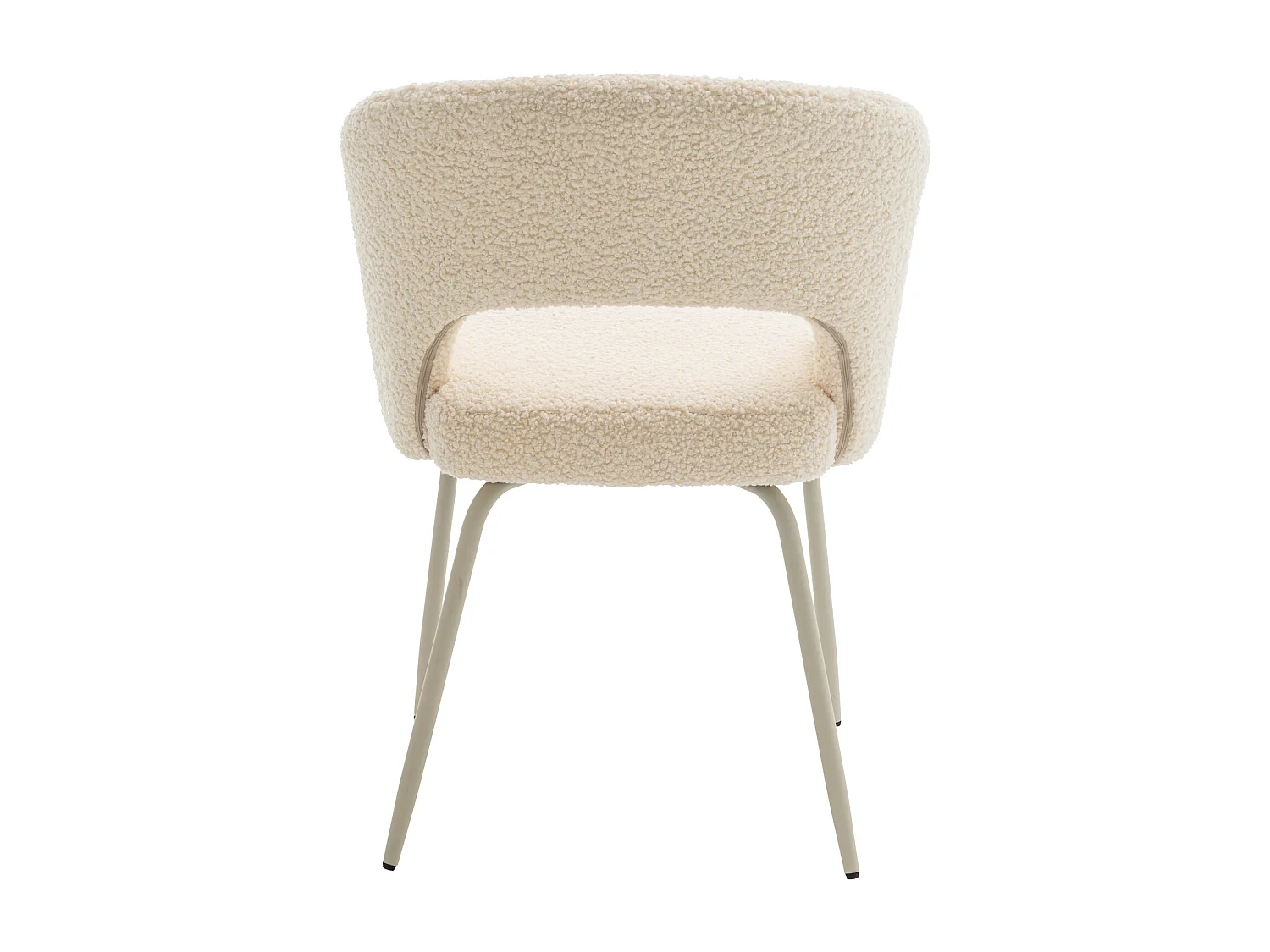 Lot de 2 chaises en tissu boucle beige FLAVIA