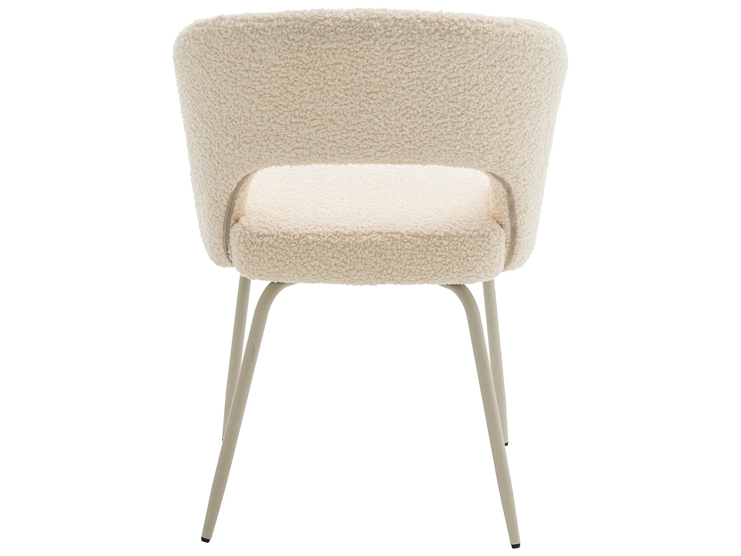 Lot de 2 chaises en tissu boucle beige FLAVIA