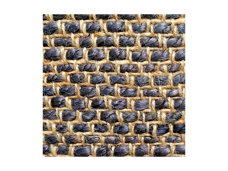 Tapis 160 x 230 cm bleu en jute fibre tressée naturelle - ALADIN 6873