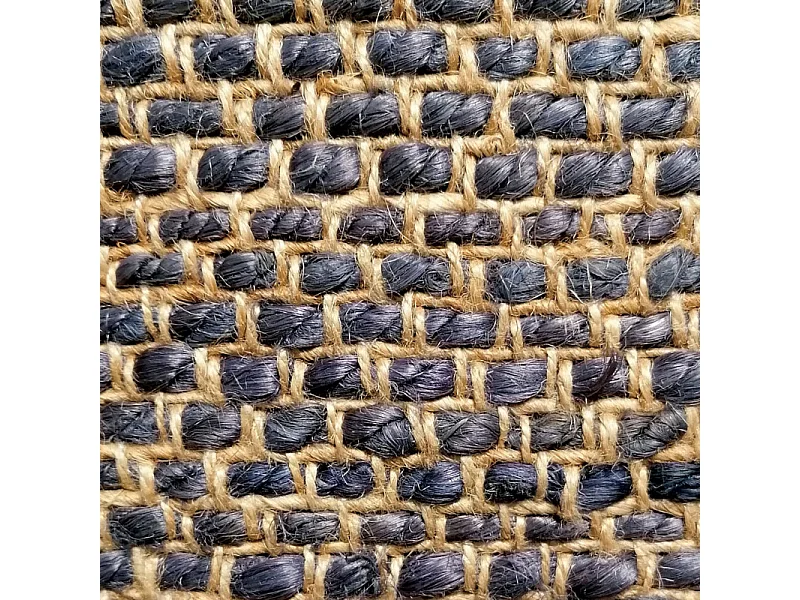 Tapis 160 x 230 cm bleu en jute fibre tressée naturelle - ALADIN 6873