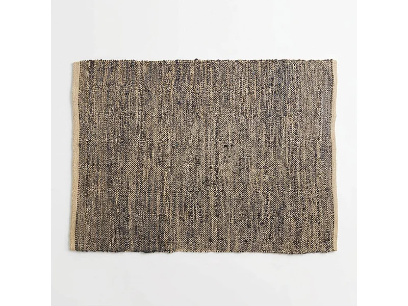 Tapis 160 x 230 cm bleu en jute fibre tressée naturelle - ALADIN 6873