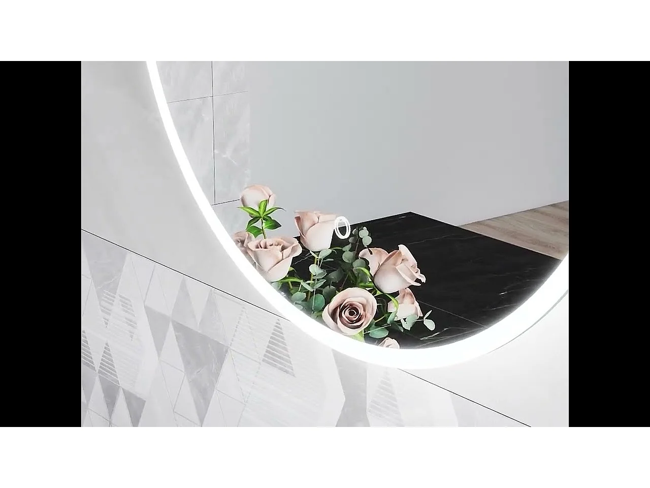 Espejo de baño con Led,50 x 100 cm, Luz led con tres colores,Con función antivaho, memoria agapada, brillo ajustable.