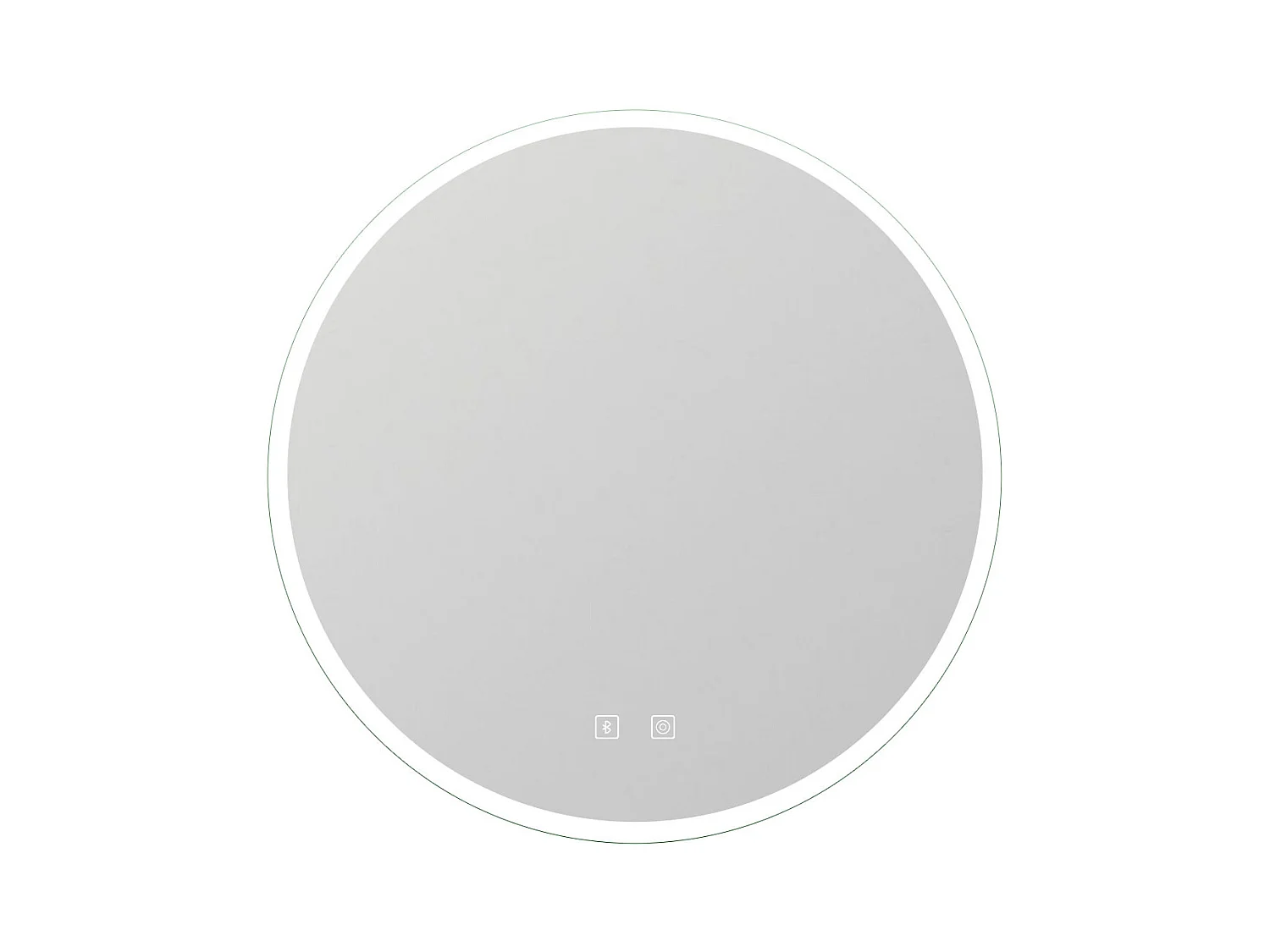 Espejo de baño con Led,60 x 60 cm, Luz led con tres colores,Con función antivaho, bluetooth, memoria agapada, y brillo ajustable.