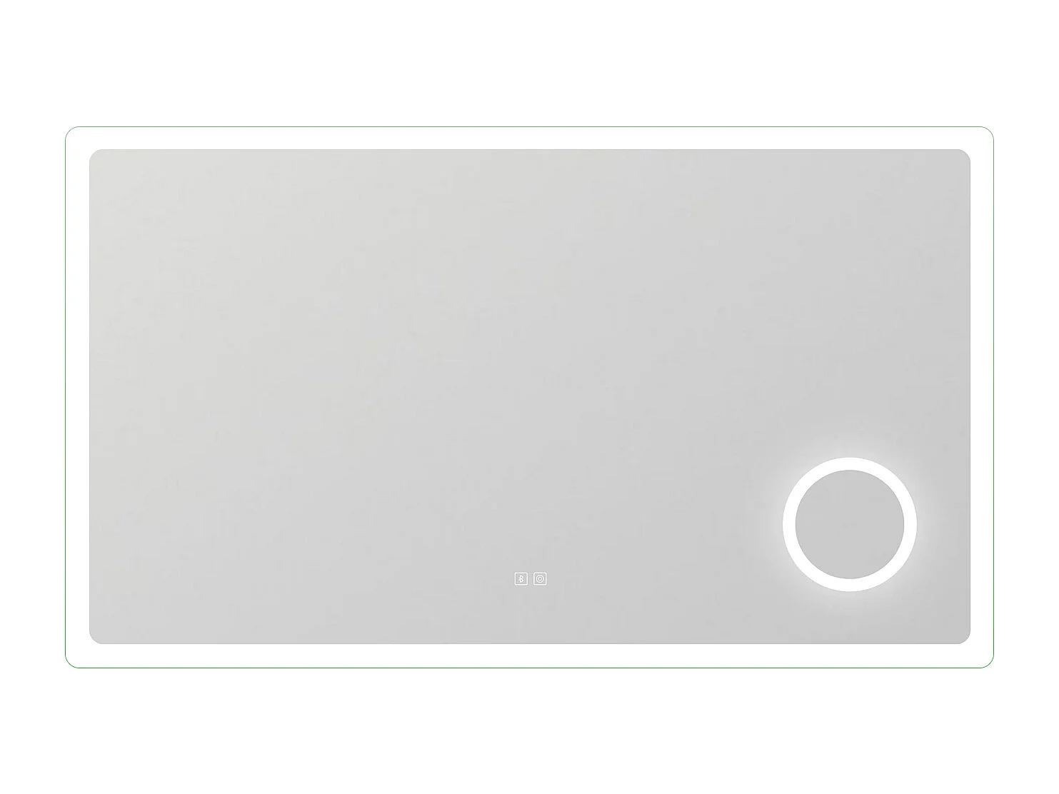 Espejo de baño con Led,160 x 80cm, Luz led con tres colores,Con función antivaho, bluetooth y Lupa de aumento 3x.