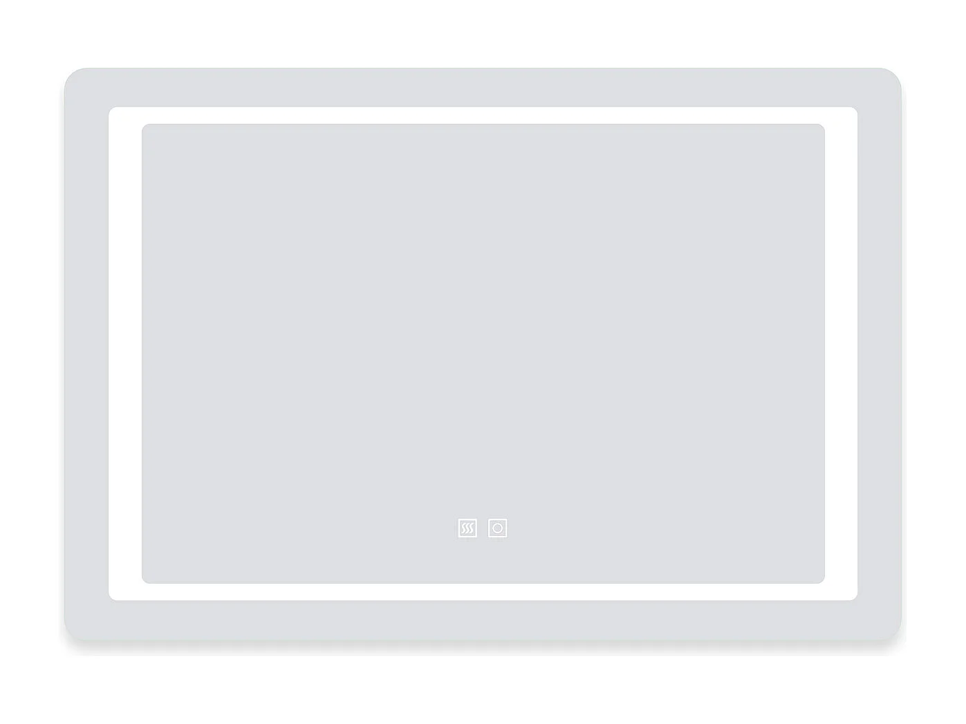 Espejo de baño con Led,100 x 70 cm, luz blanca, rectangular, Con función antivaho, memoria agapada, brillo ajustable.