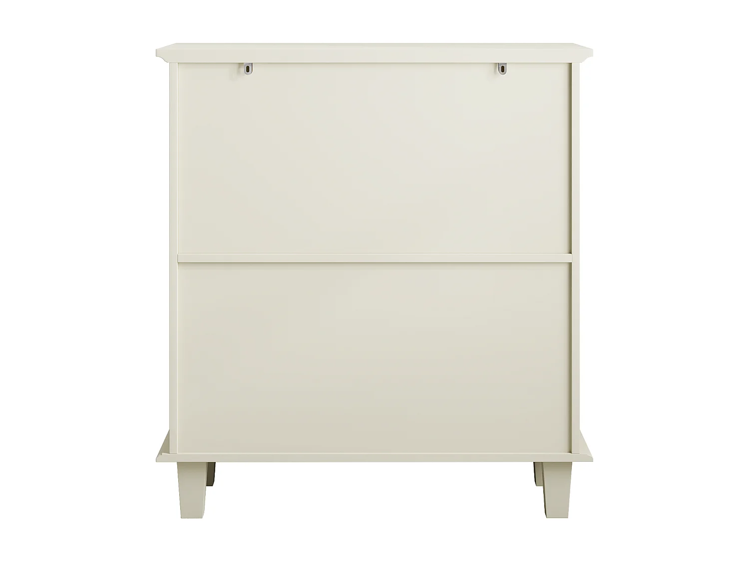 Buffet avec étagères réglables - Console de cuisine moderne rétro - avec deux portes - Crème