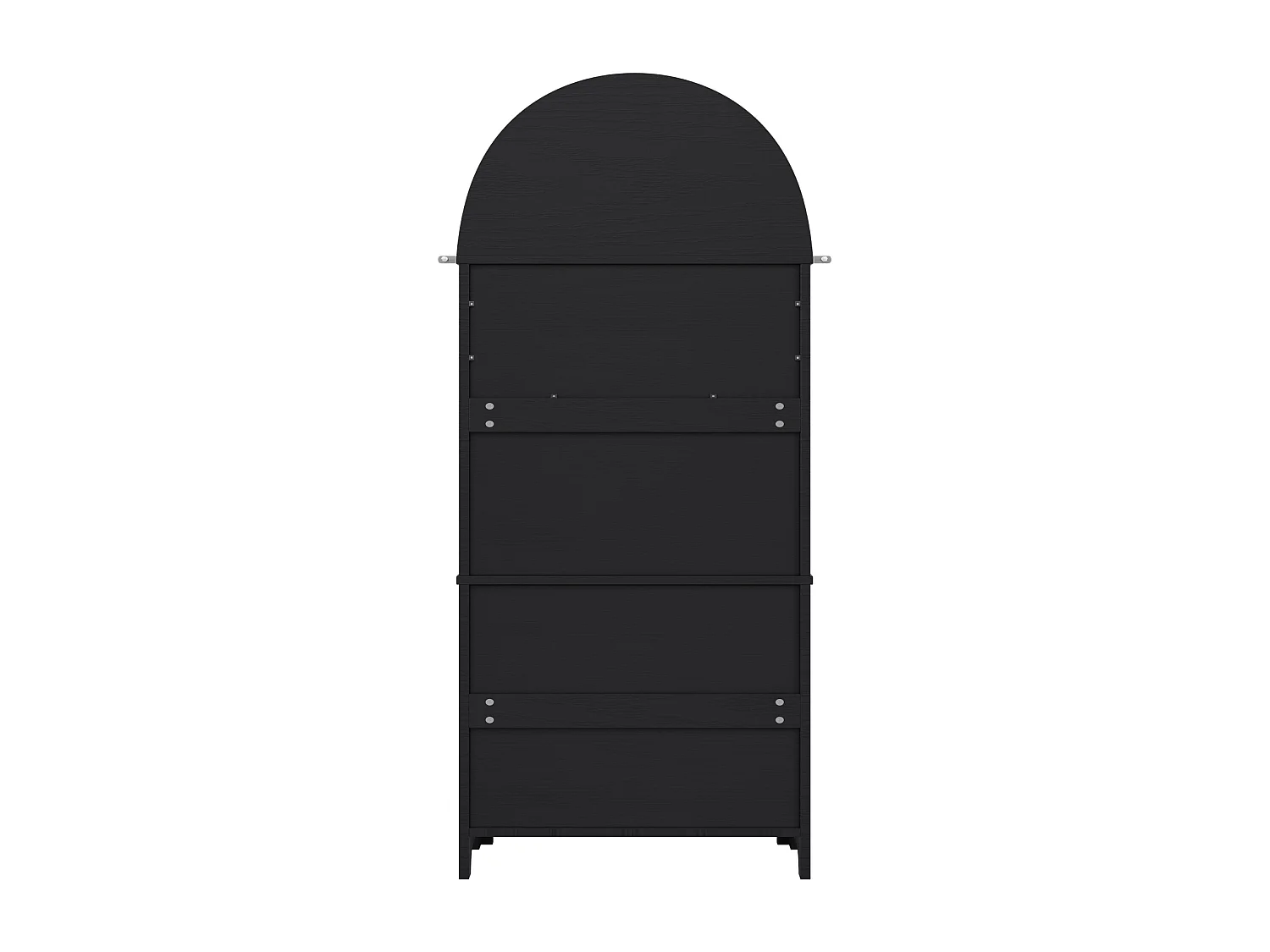 Aparador alto de almacenaje - 70 x 35 x 180 cm - arqueado con 3 cajones y 2 puertas - MDF - Negro
