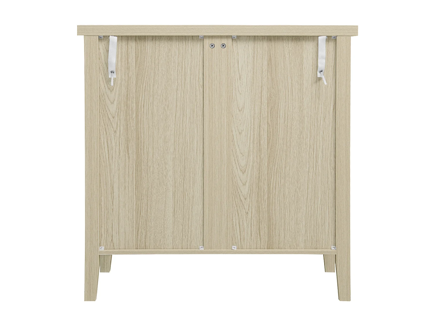 Aparador de salón, mueble de almacenaje con 2 puertas efecto ratán y estante ajustable, para comedor, madera