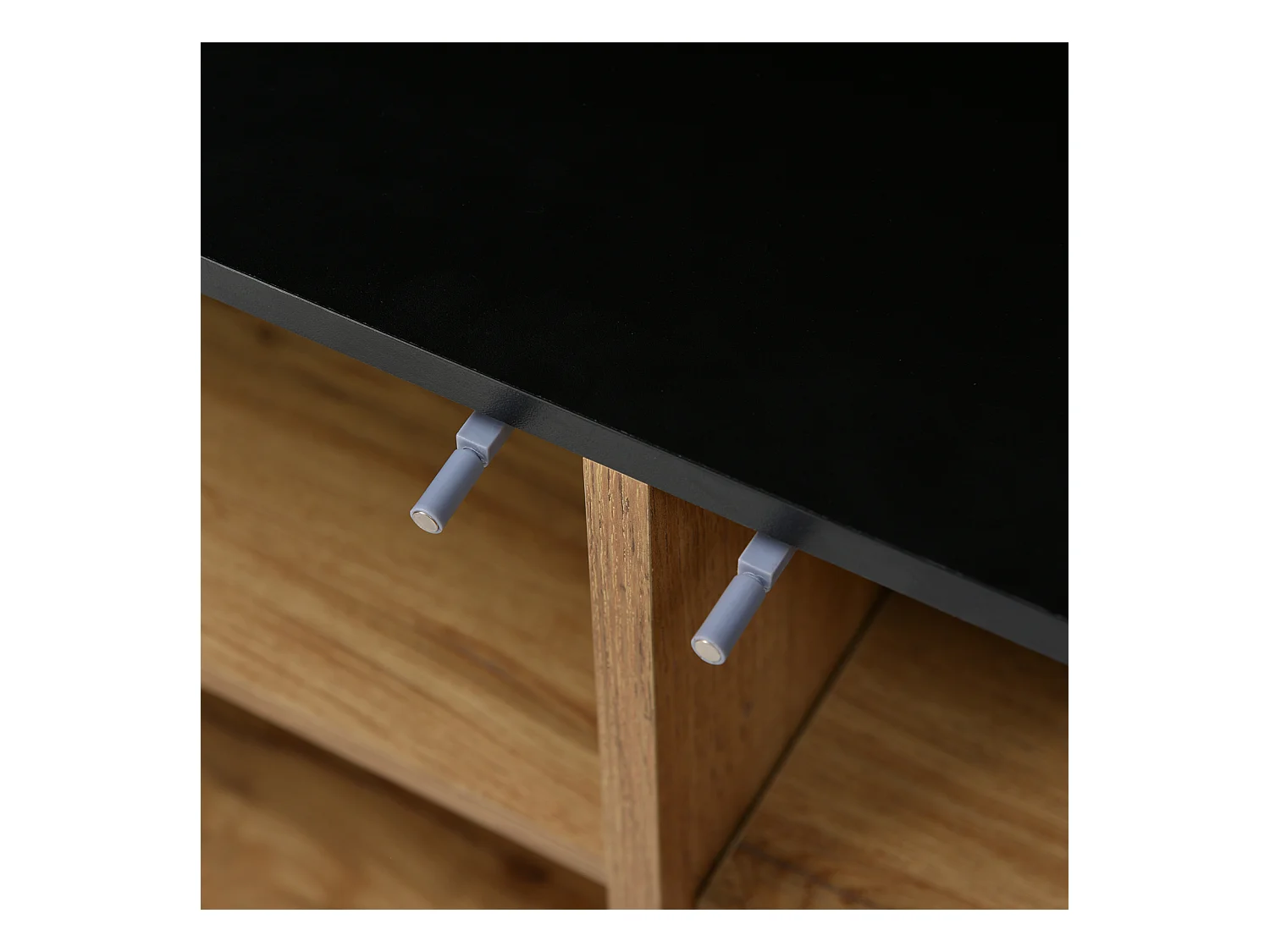 Buffet moderne en bois avec 3 portes et étagères, en bois naturel, commode à tiroirs