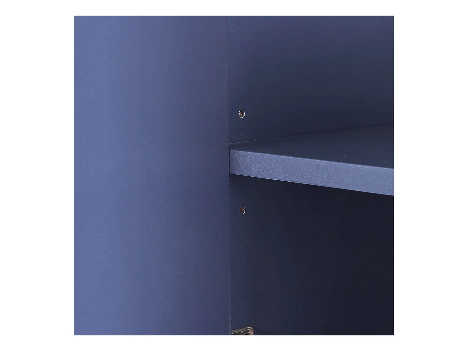 Buffet Bas, Meuble de Cuisine avec 4 Portes et étagères réglables, pour Salle à Manger, Salon, Bleu