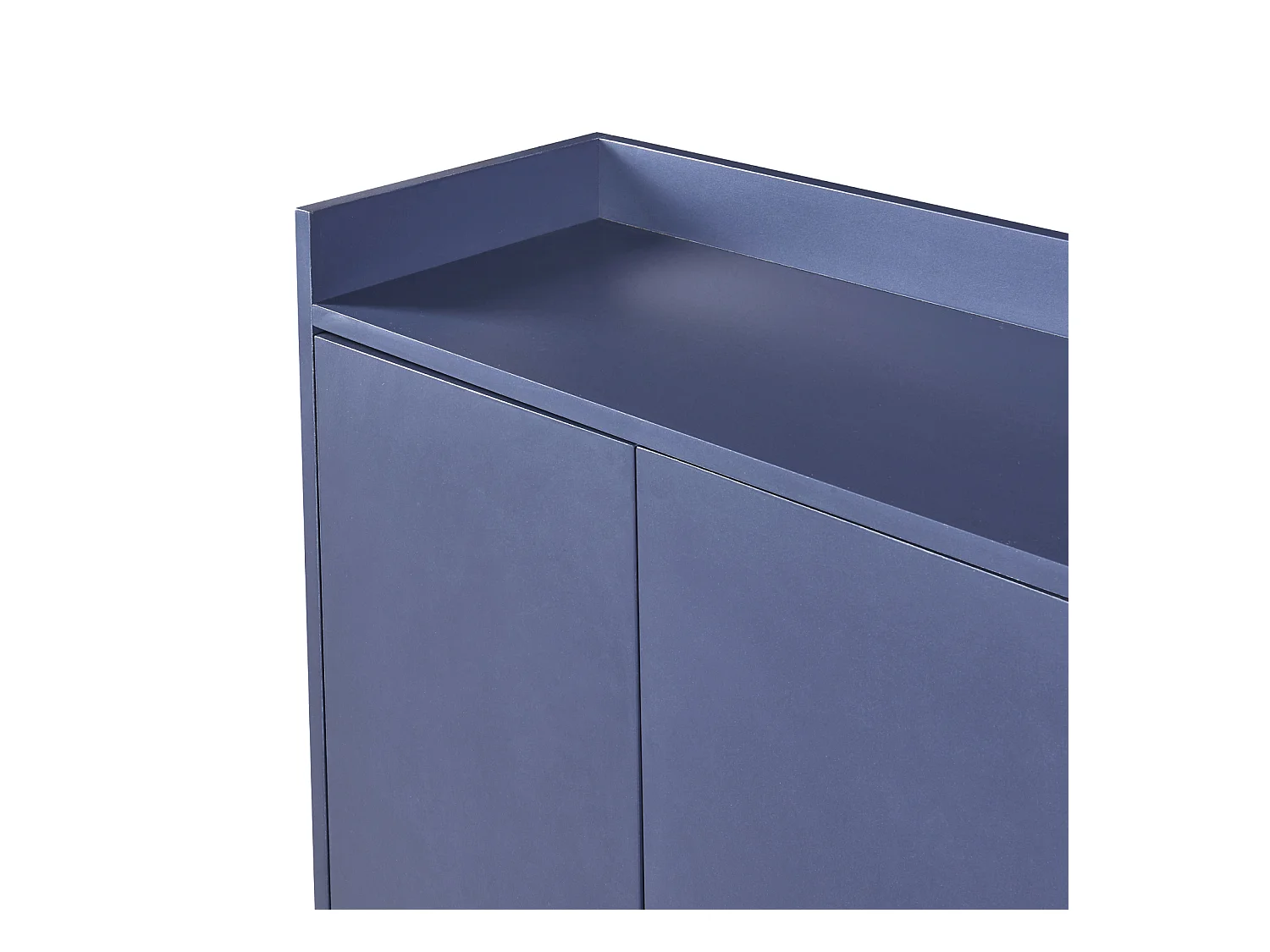 Buffet Bas, Meuble de Cuisine avec 4 Portes et étagères réglables, pour Salle à Manger, Salon, Bleu