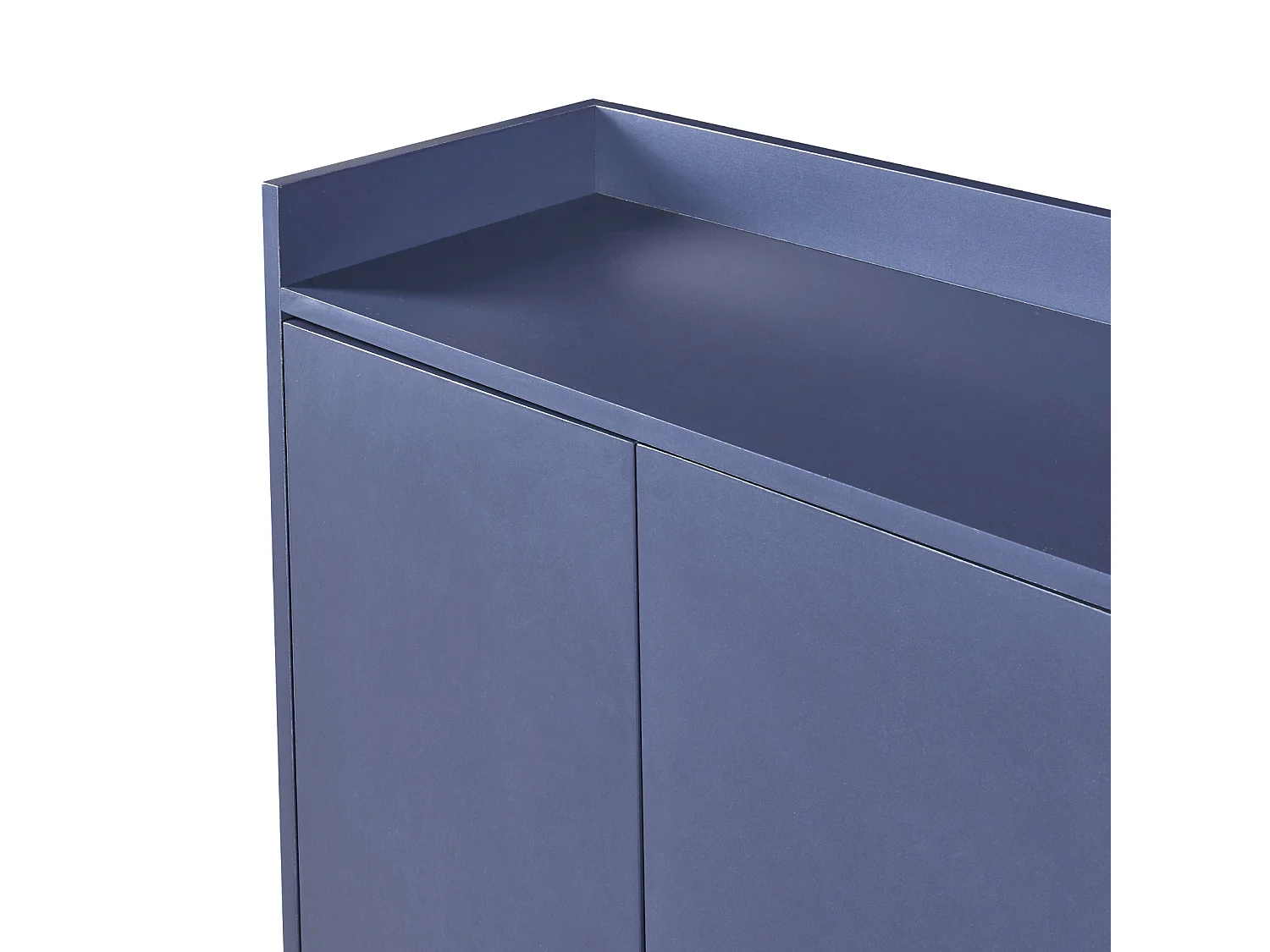 Buffet Bas, Meuble de Cuisine avec 4 Portes et étagères réglables, pour Salle à Manger, Salon, Bleu