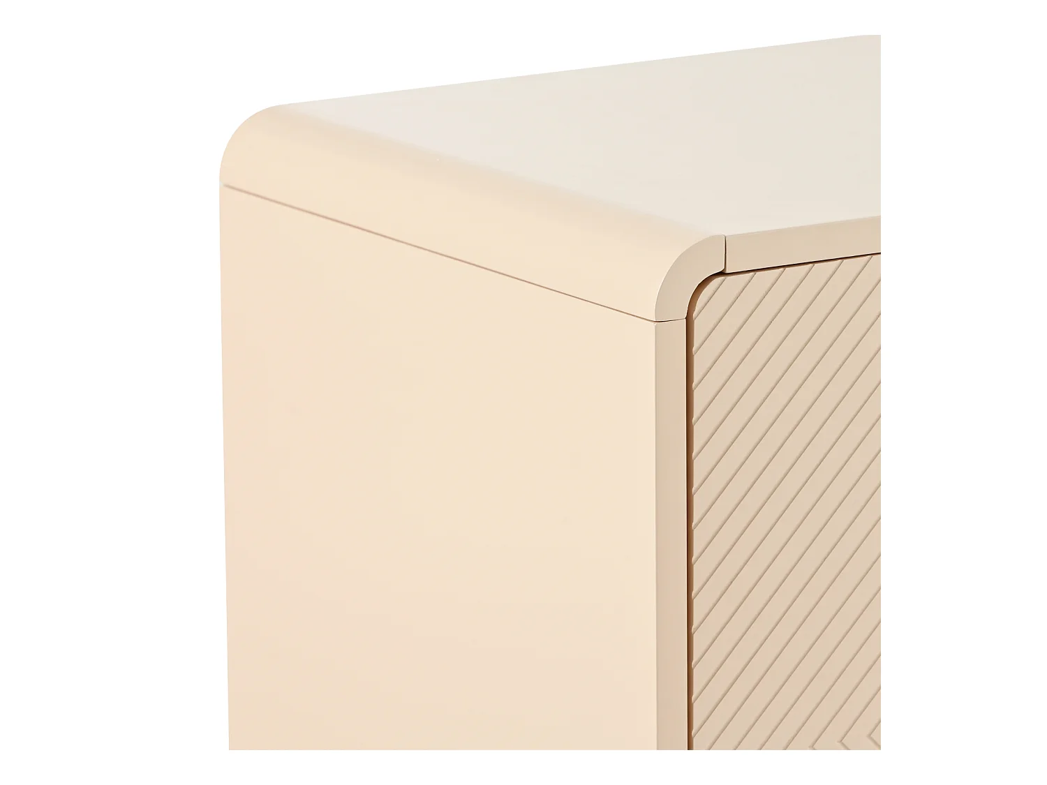 Buffet Sideboard 4 portes avec système anti-rebond, pour salon et entrée, couleur abricot crème