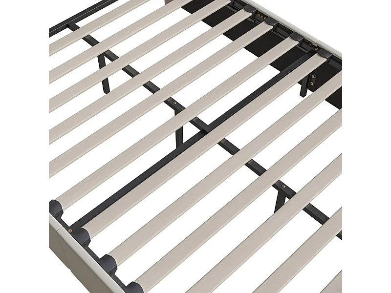 Lit Hydraulique 160x200 avec Rangement - Lit Double Coffre en Tissu SAMT Crème - Tête de Lit Design Vague et Cloutée - Structure 250 kg