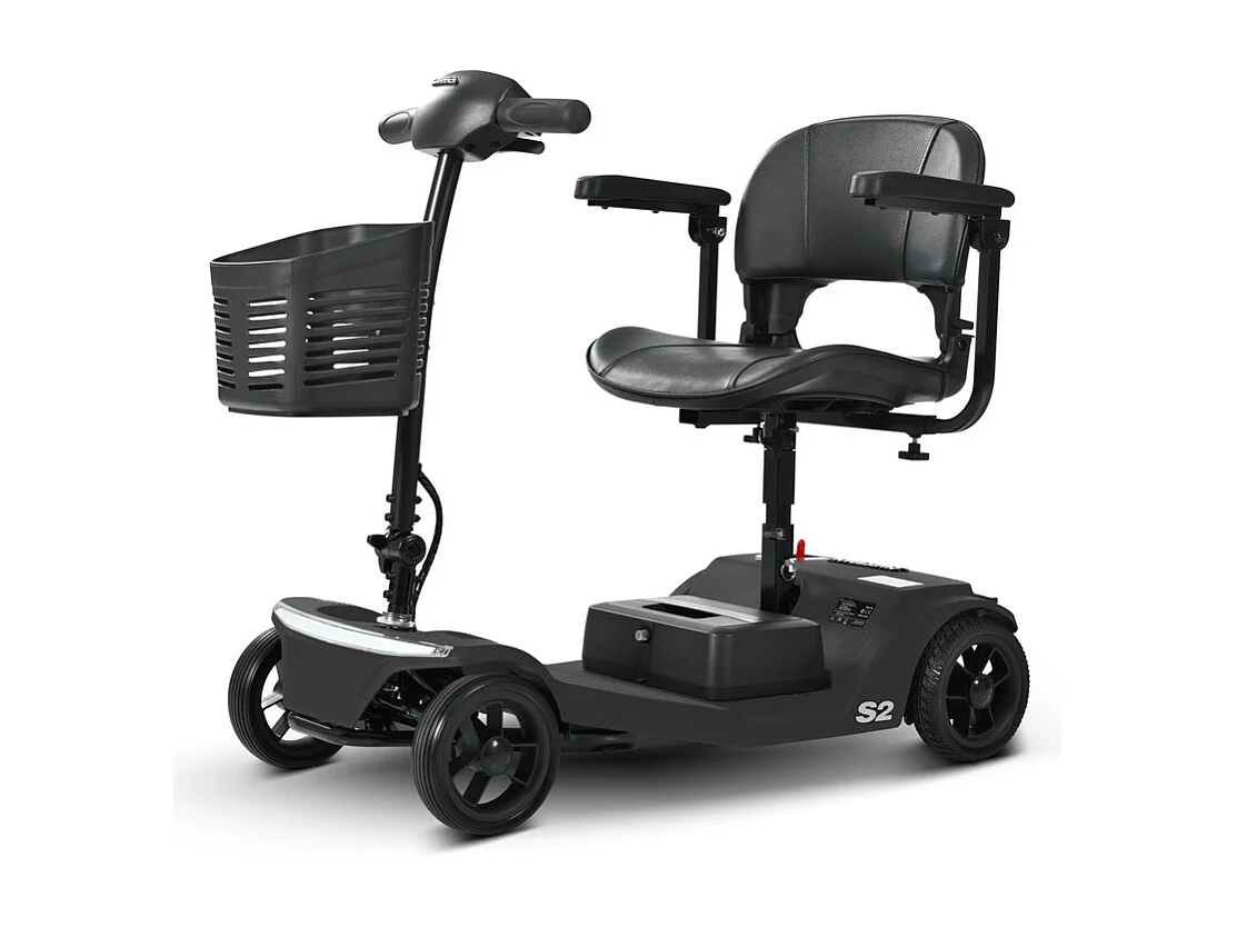 Scooter Movilidad Plegable 250W, LED/USB, 15KM Autonomía, Altura Ajustable, 136KG, Negro
