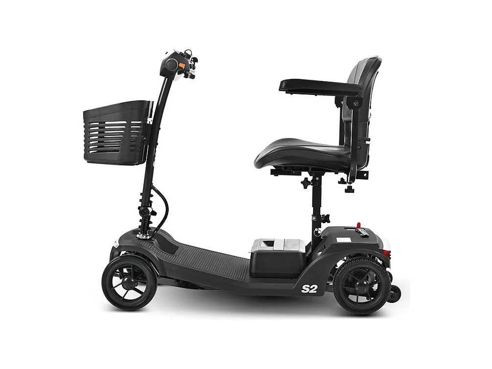 Scooter Movilidad Plegable 250W, LED/USB, 15KM Autonomía, Altura Ajustable, 136KG, Negro