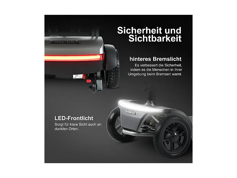 Scooter Eléctrico Plegable Ligero(19KG), Batería 12Ah Extraíble, LED, Transportable en Avión