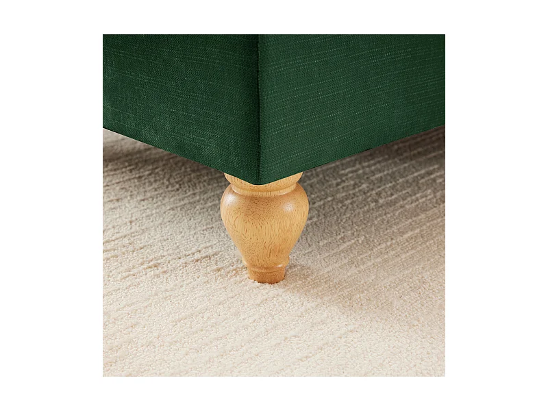 Lot de 2 canapé en Chenille - 2 places - avec cantonnière amovible et 4 oreillers - 194x83,5x93cm - Vert