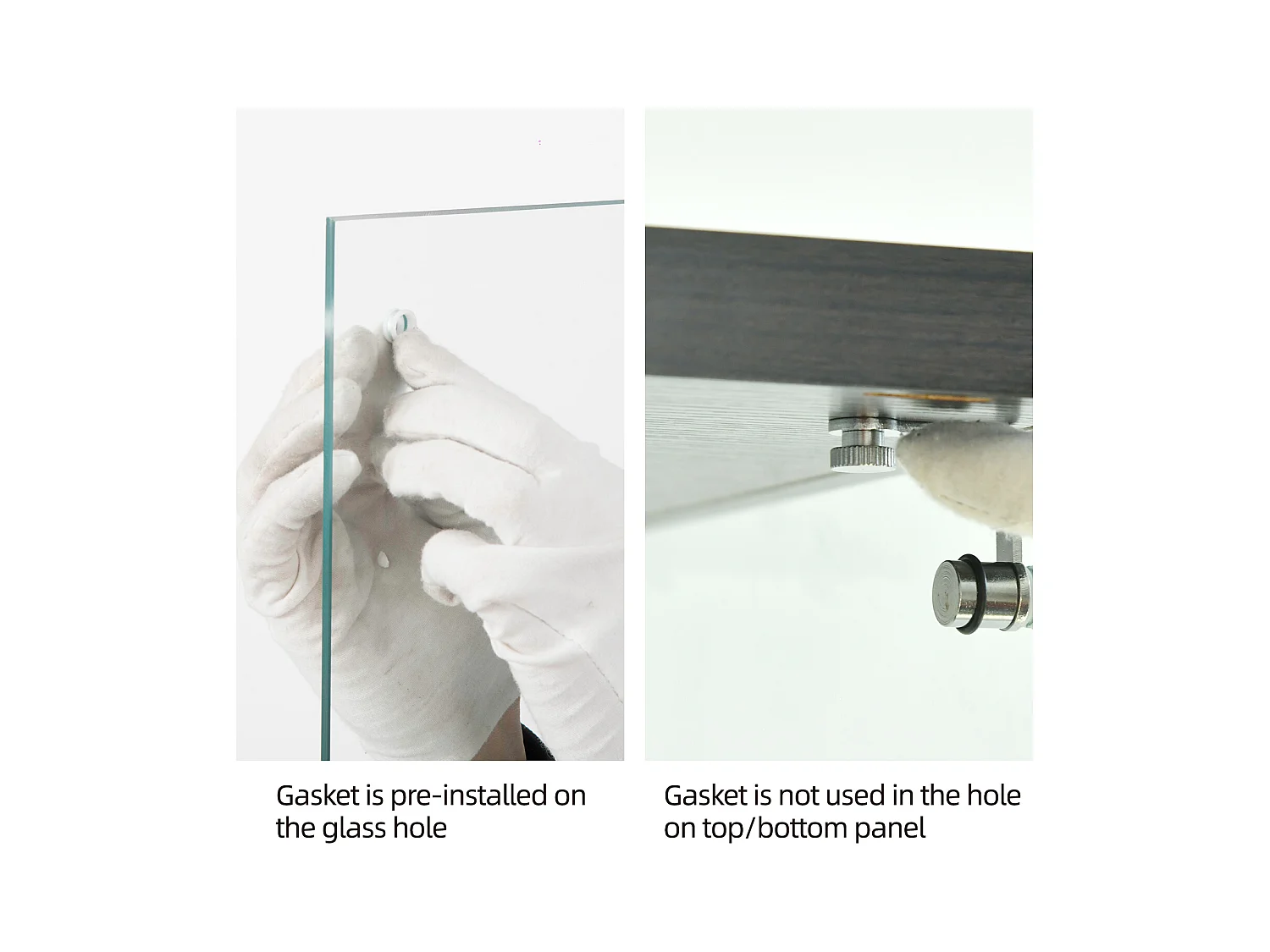 Vitrinekast met 4 planken en deur, staande boekenkast voor woonkamer, slaapkamer, kantoor, gehard glas, zwart