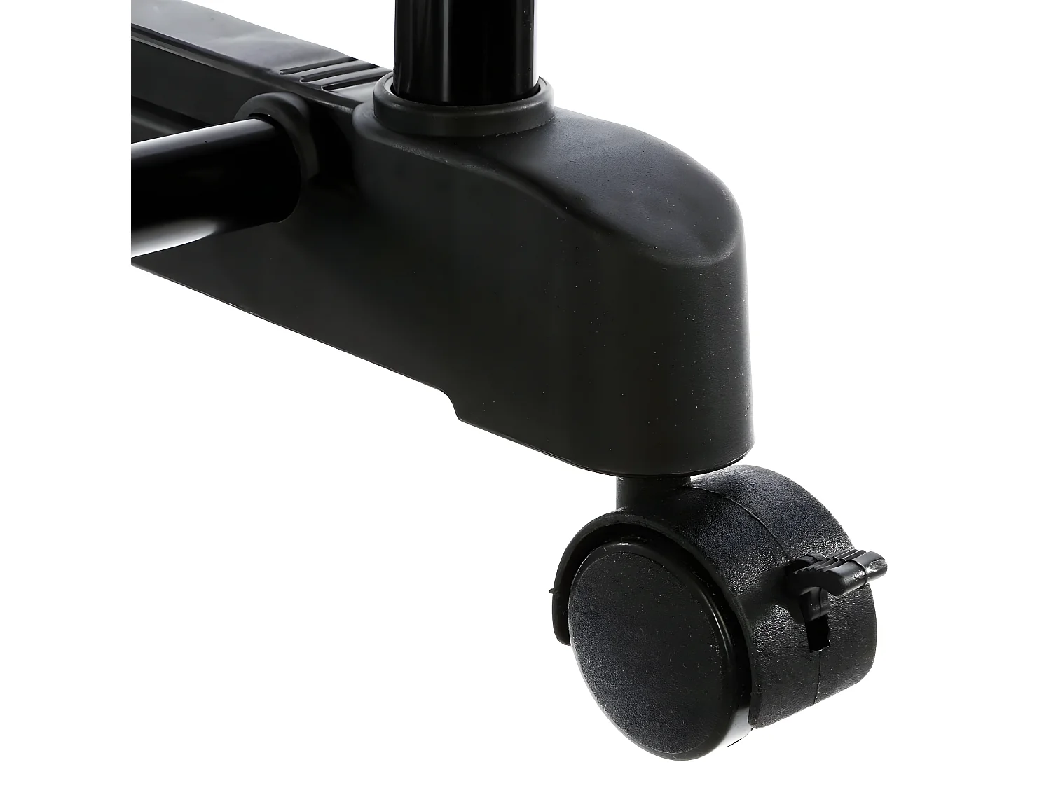 Portant à vêtements à roulettes doubles coloris noir - Longueur 80 x Profondeur 42 x Hauteur 170 cm