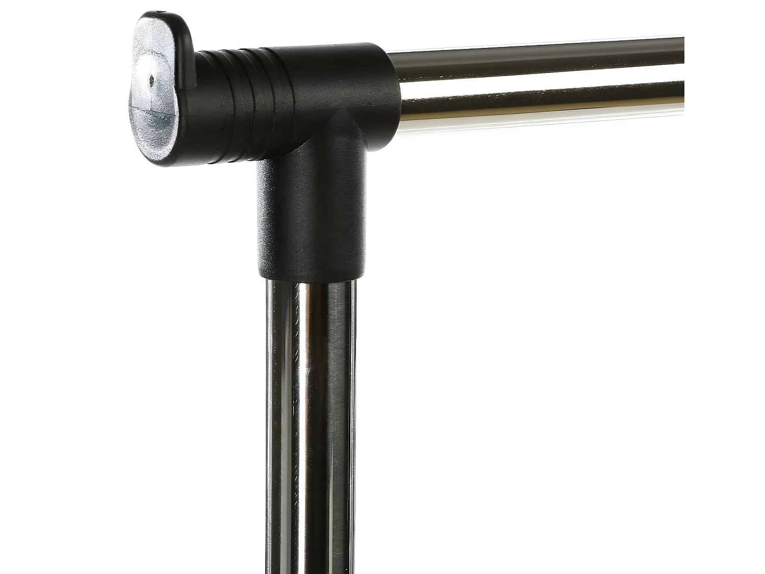 Portant à vêtements à roulettes doubles coloris noir - Longueur 80 x Profondeur 42 x Hauteur 170 cm