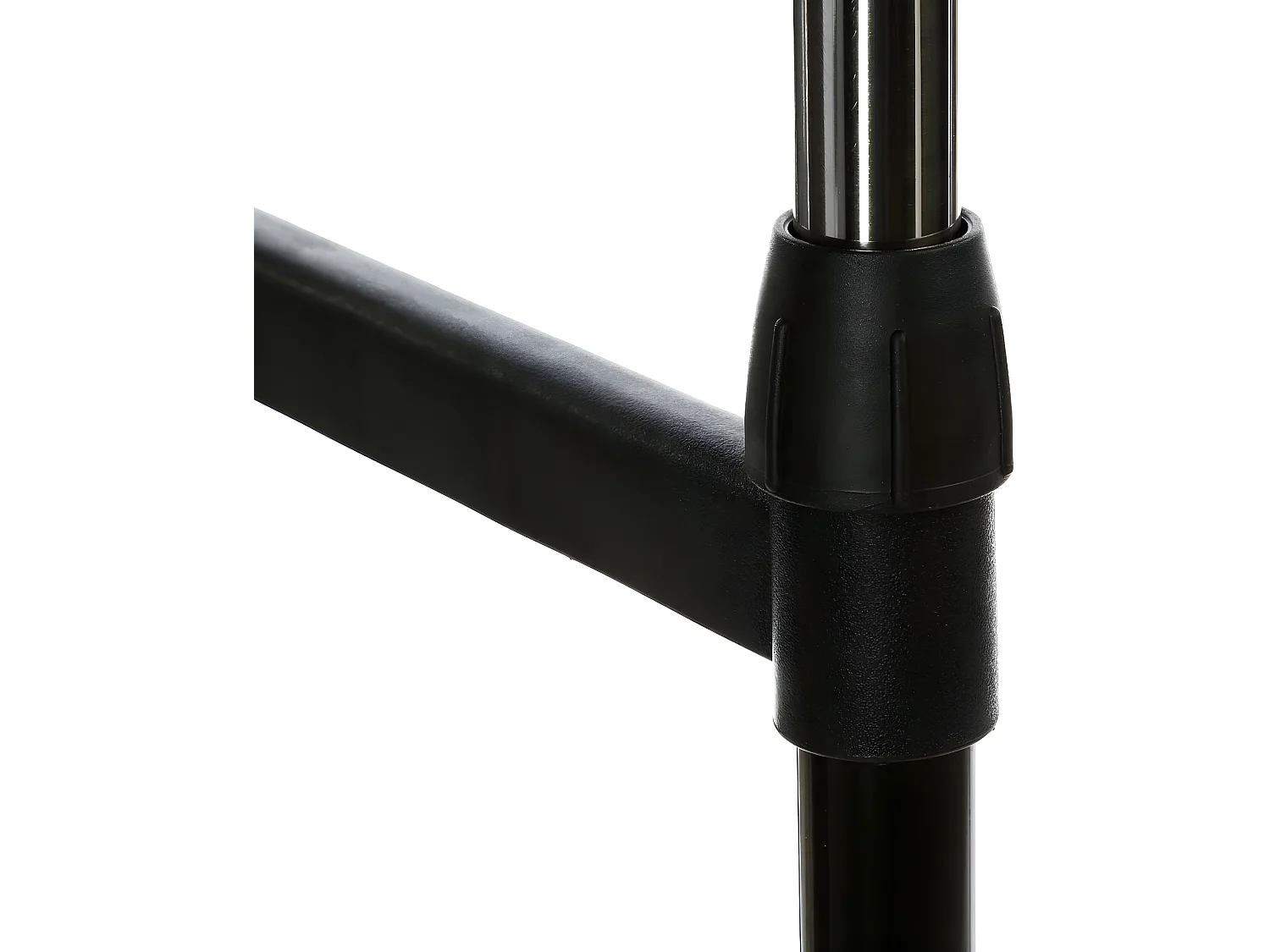 Portant à vêtements à roulettes doubles coloris noir - Longueur 80 x Profondeur 42 x Hauteur 170 cm