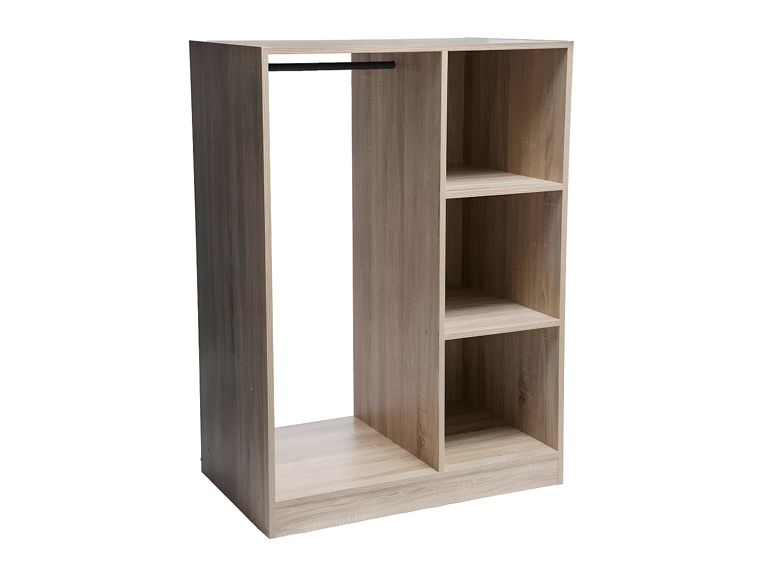 Armoire penderie en bois coloris naturel - longueur 78 x Profondeur 48 x Hauteur 109 cm