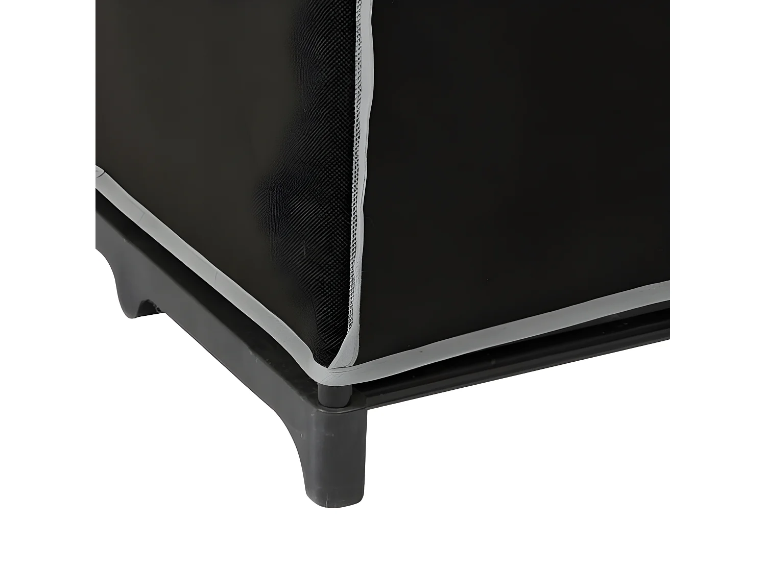 Armoire de rangement avec 1 penderie non tissé coloris noir - Longueur 70 x Profondeur 46 x Hauteur 148 cm