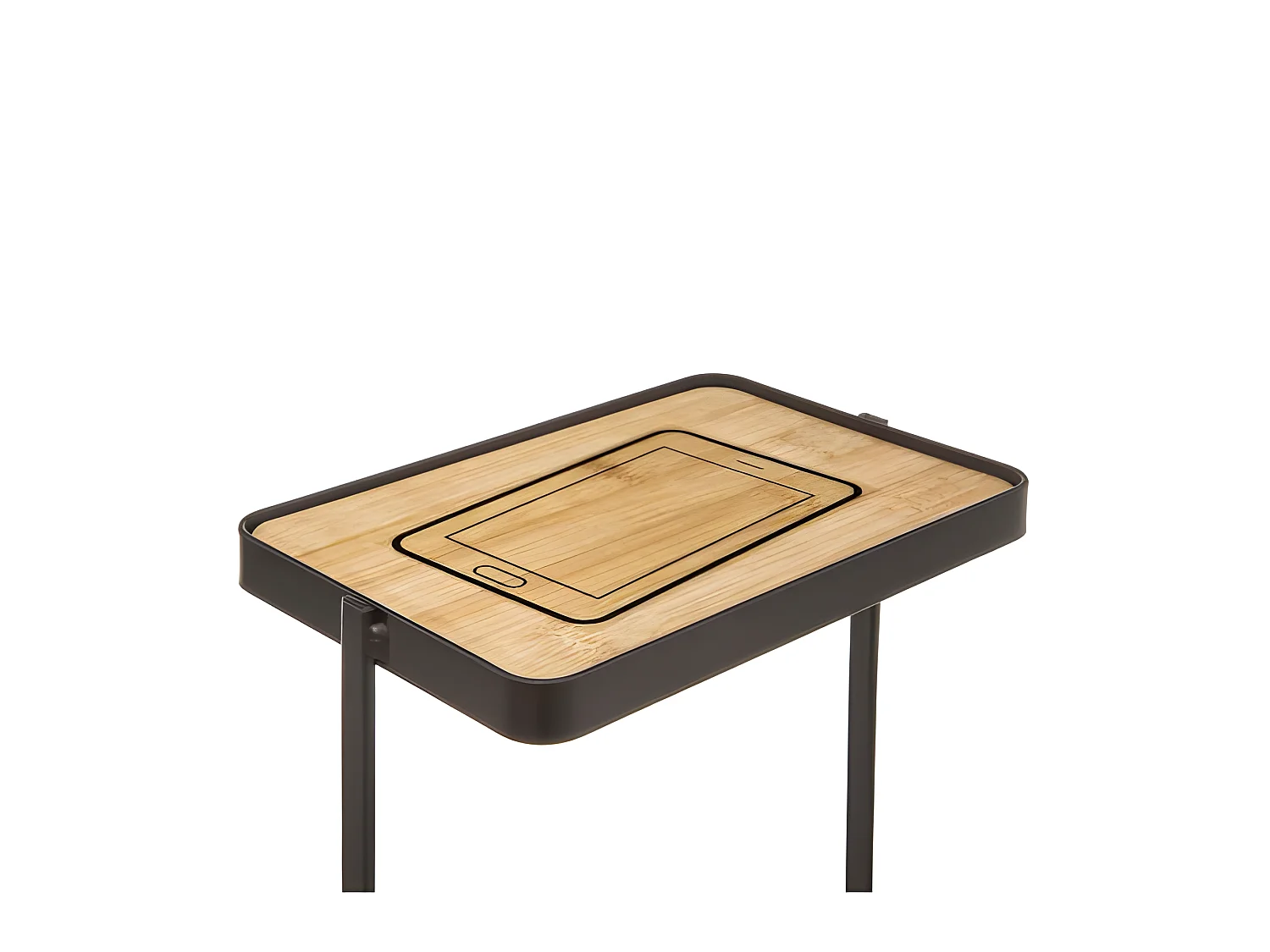 Dérouleur papier toilette Wc avec réserve et support téléphone en métal noir charbon - Longueur 18 x Profondeur 12 x Hauteur 59,2 cm