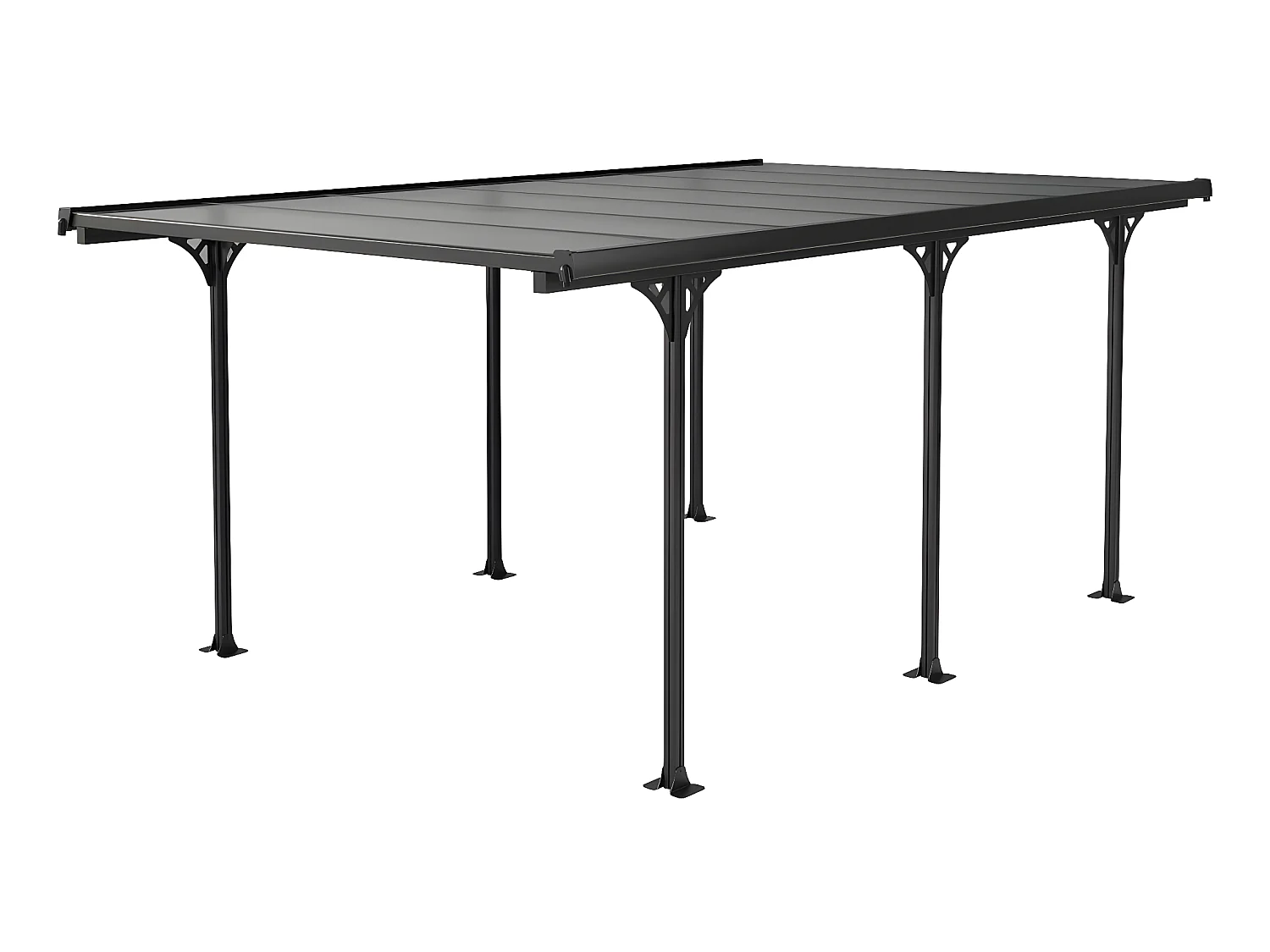 Carport "Denver"- 5.02 x 3.13 x 2.05 m - Transparente/Negro