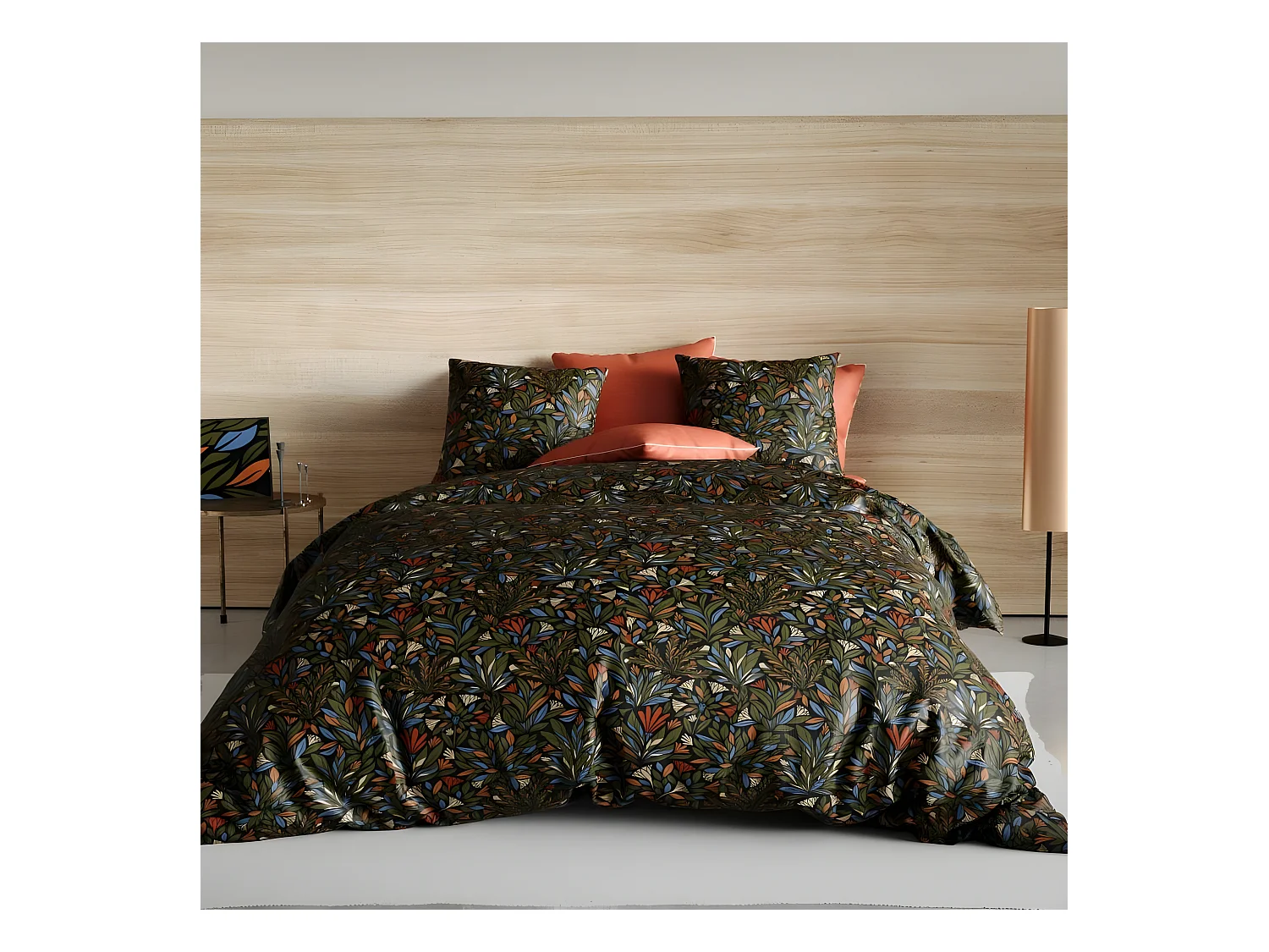 Housse de couette réversible 240x260 cm + 2 taies d'oreiller 63x63 cm Percale de Coton Bogota