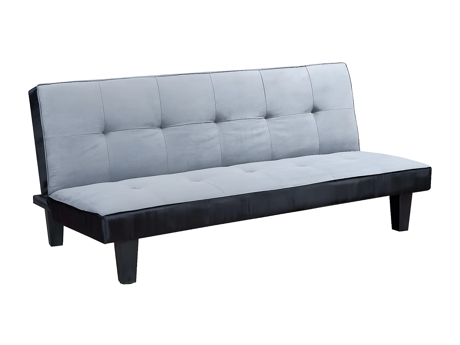 Sofá cama - "John" - 3 plazas - Microfibra - Gris