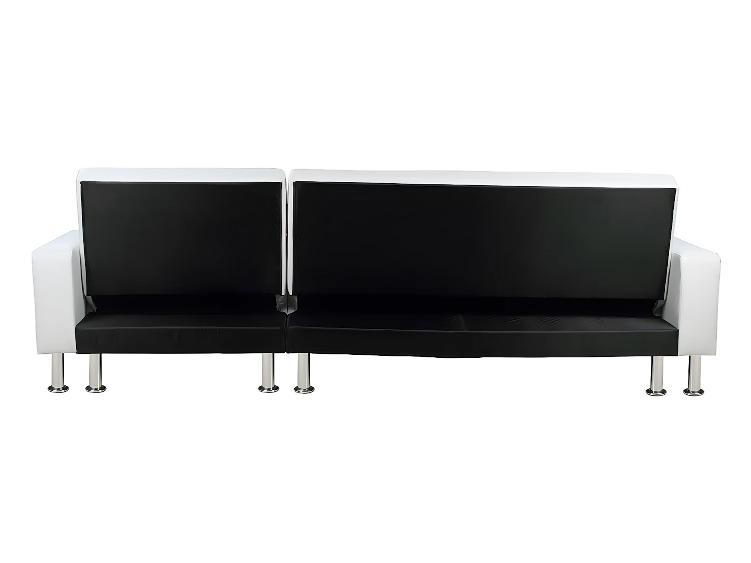 Canapé d'angle convertible et réversible "Theo" - 258 x 82/147 x 82 cm - 4 places - Blanc