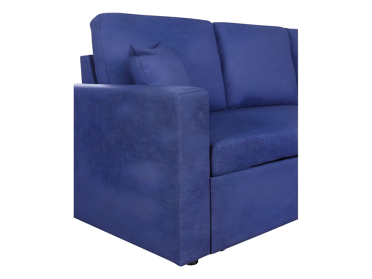 Sofá de canto conversível com armazenamento "Alain" - 3 lugares - Azul