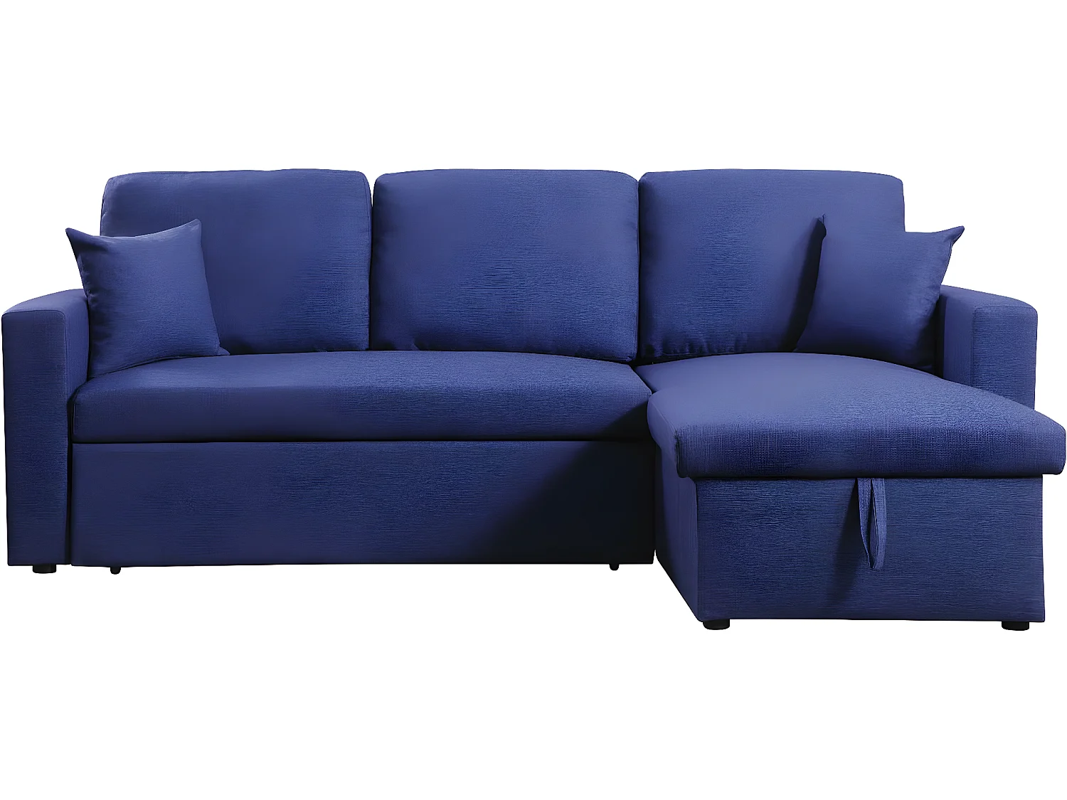 Canapé d'angle convertible/ réversible avec coffre "Alain" - 3 places - Bleu