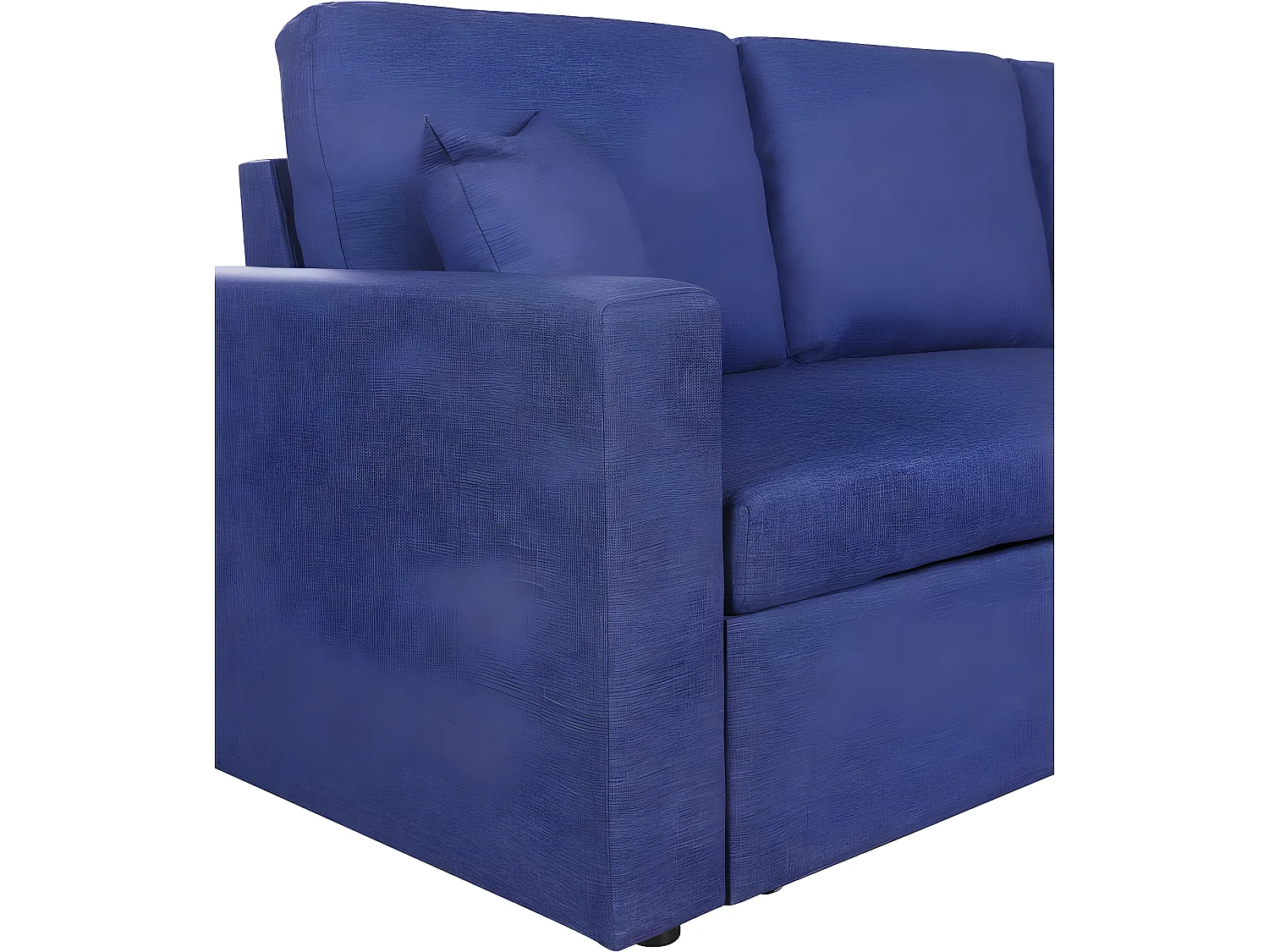 Canapé d'angle convertible/ réversible avec coffre "Alain" - 3 places - Bleu