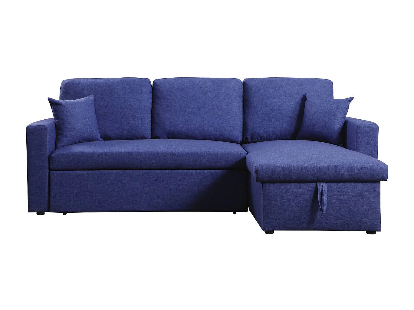 Canapé d'angle convertible/ réversible avec coffre "Alain" - 3 places - Bleu