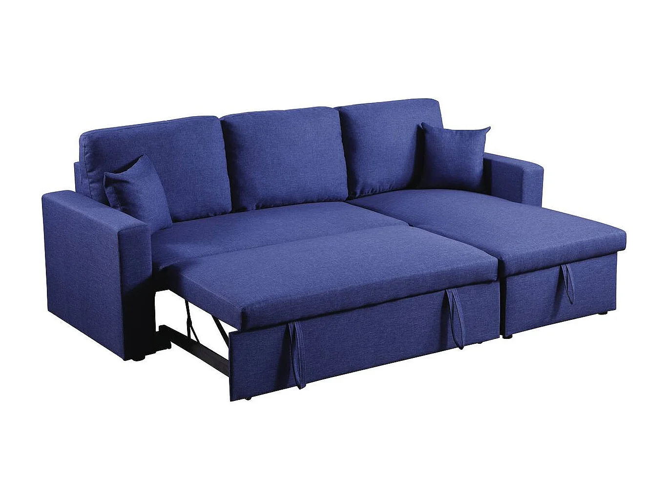 Canapé d'angle convertible/ réversible avec coffre "Alain" - 3 places - Bleu