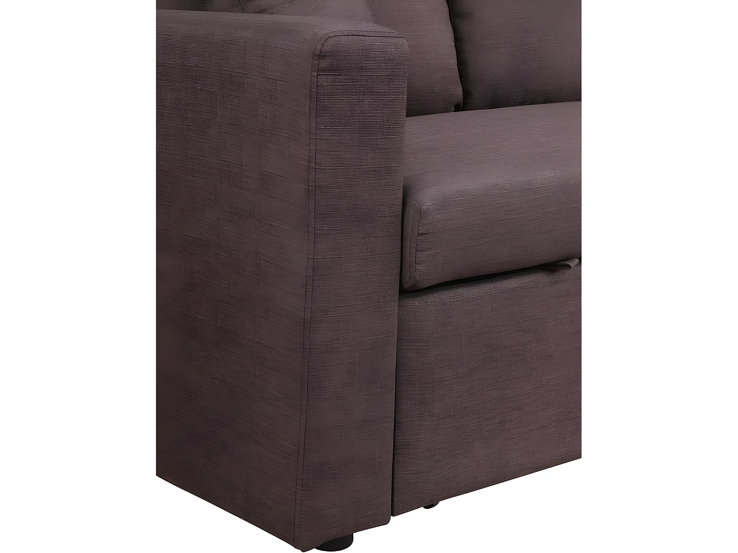 Sofá esquinero convertible "Alain" - 3 plazas - Marron