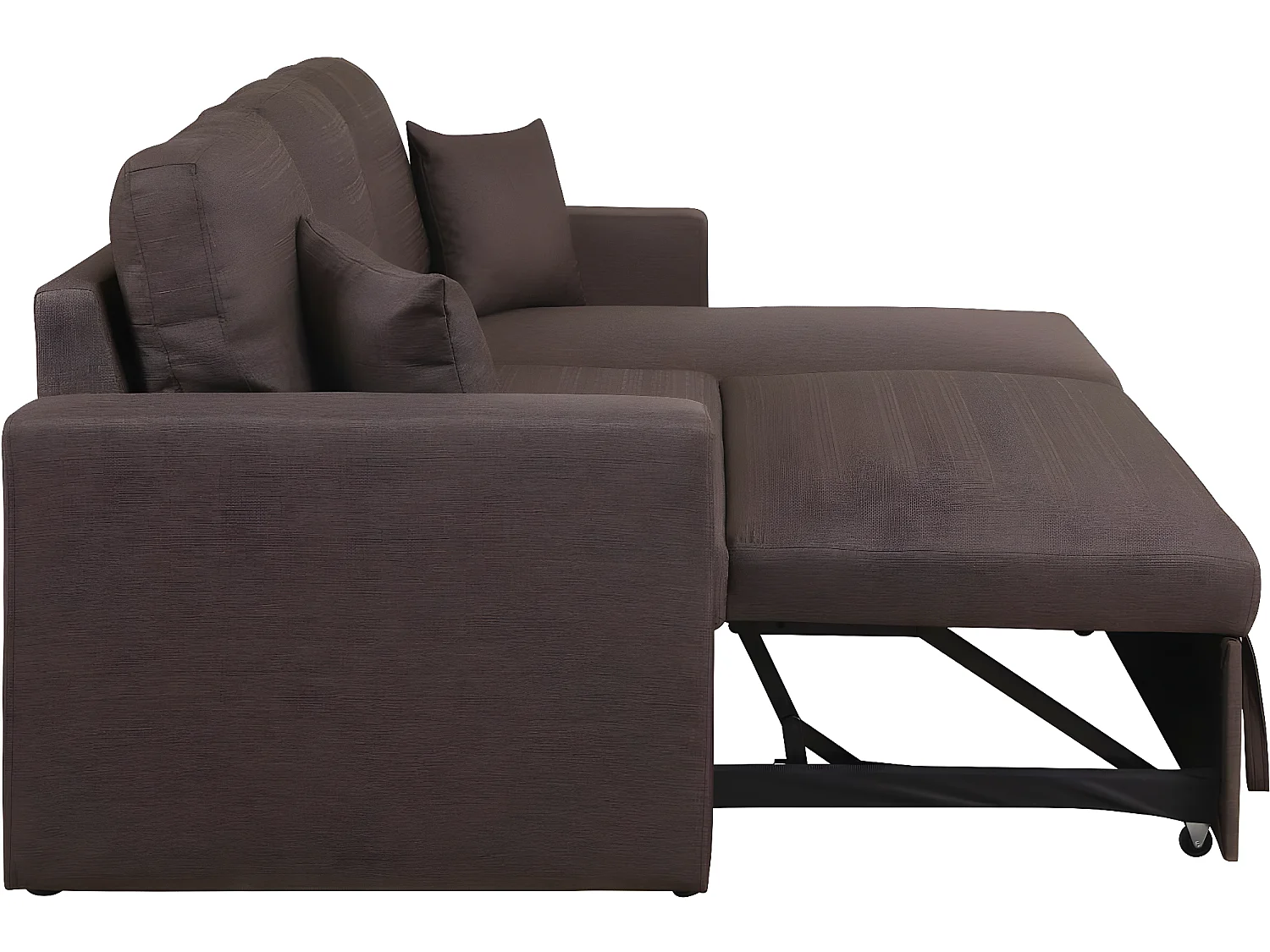 Sofá esquinero convertible "Alain" - 3 plazas - Marron