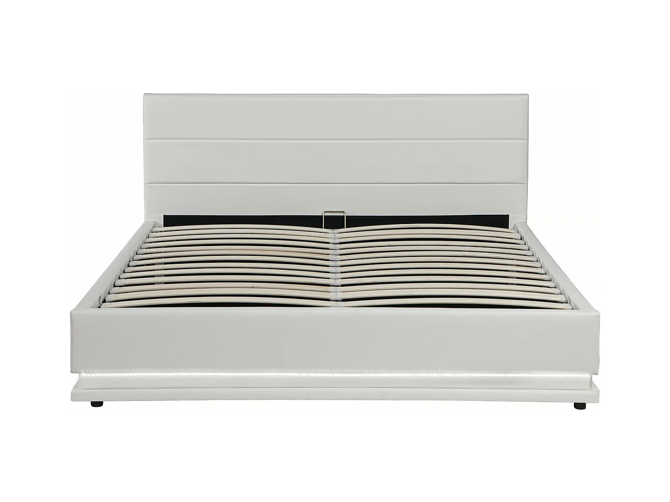 Bett mit LED und Bettkasten "Anastasia" - 160 x 200 cm - Weiß