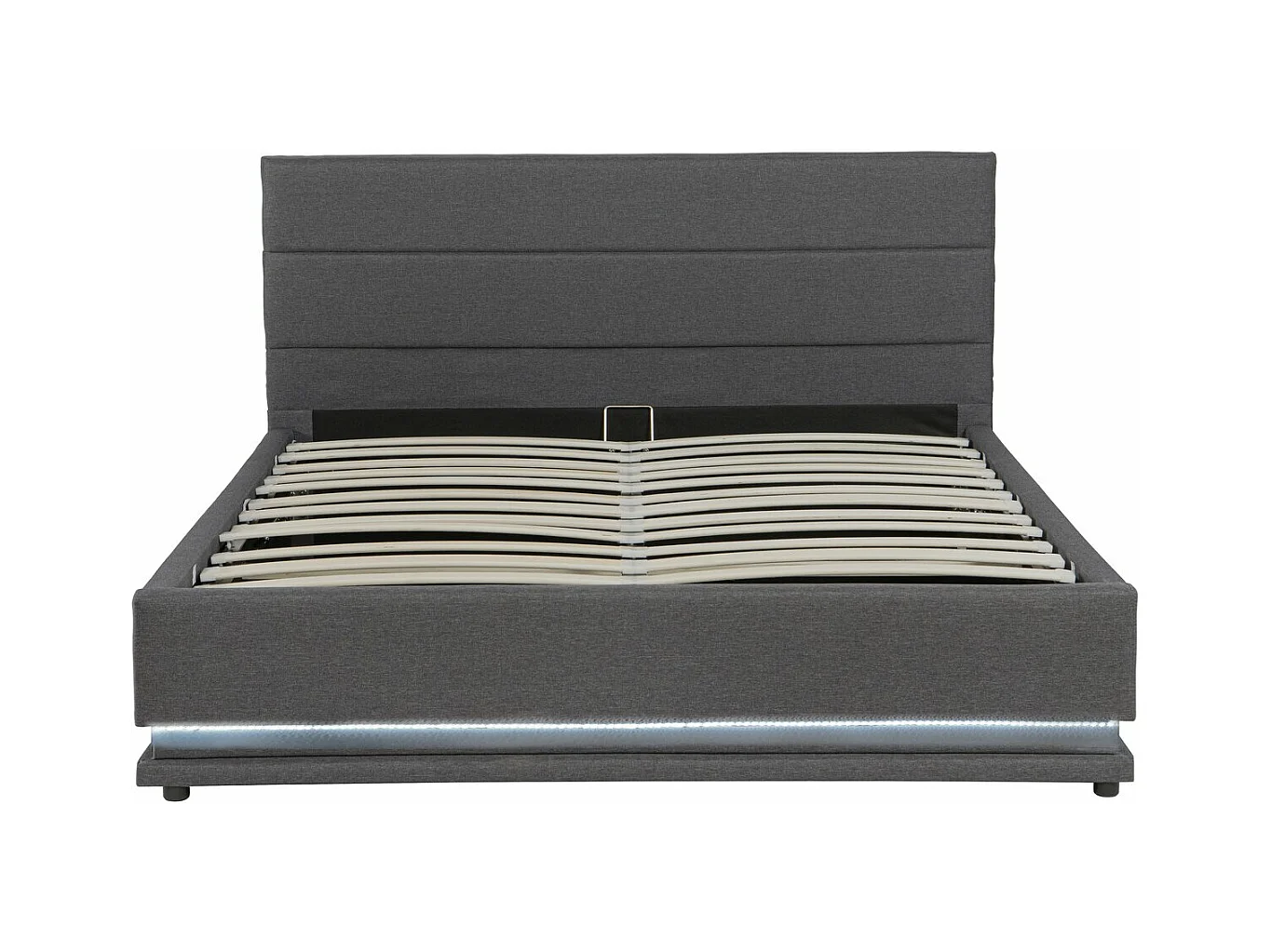 Cama con LED "Anastasia" - 140 x 190 cm - Gris oscuro