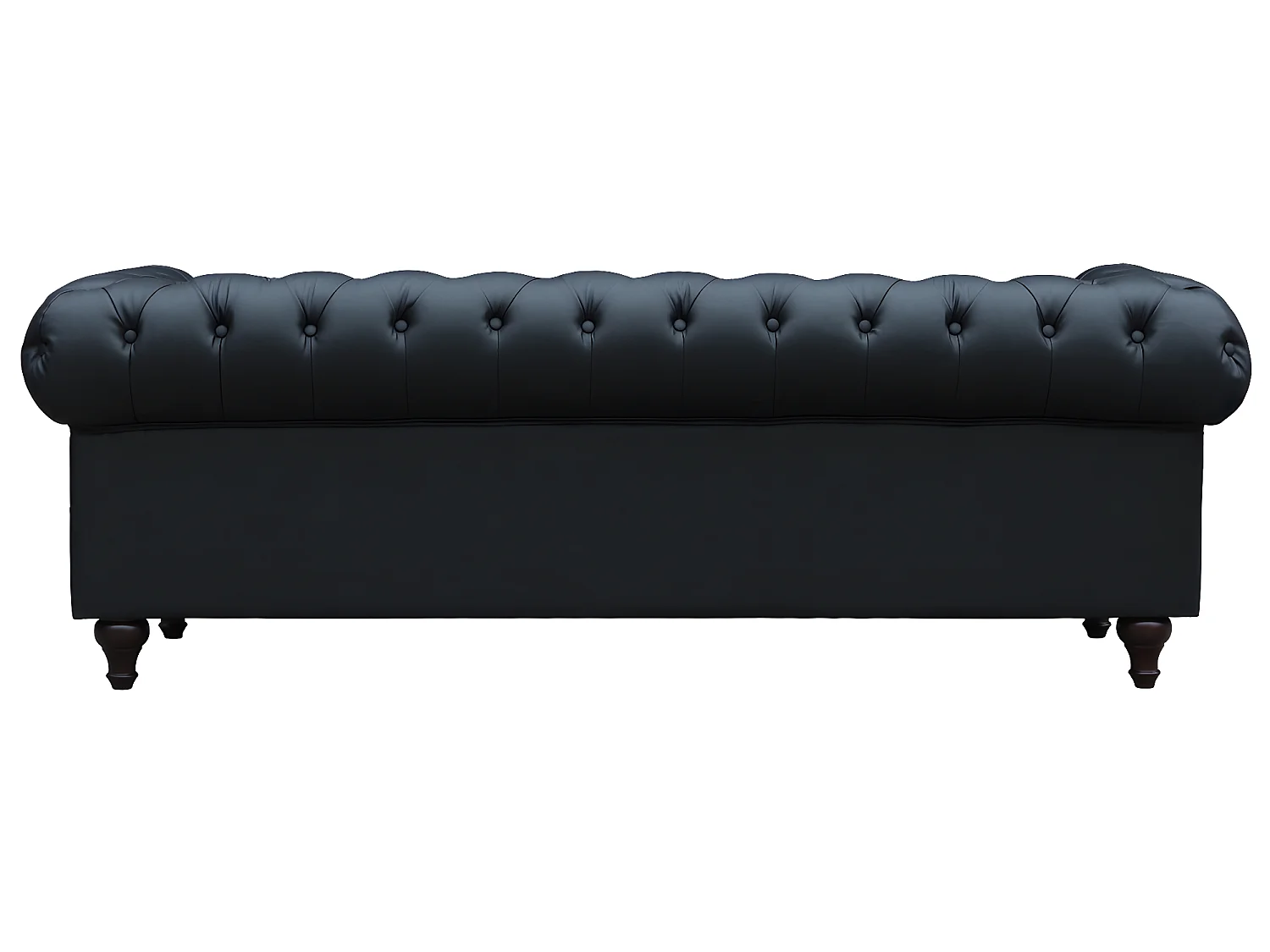 Sofá Chesterfield "Aliza"  3 plazas - Negro
