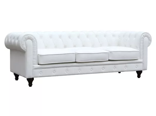 Kauf Unique Sofa Chesterfield "Aliza" Sofa ohne Verstellfunktion - 208 x 82 x 70 cm - 3-Sitzer - Weiß