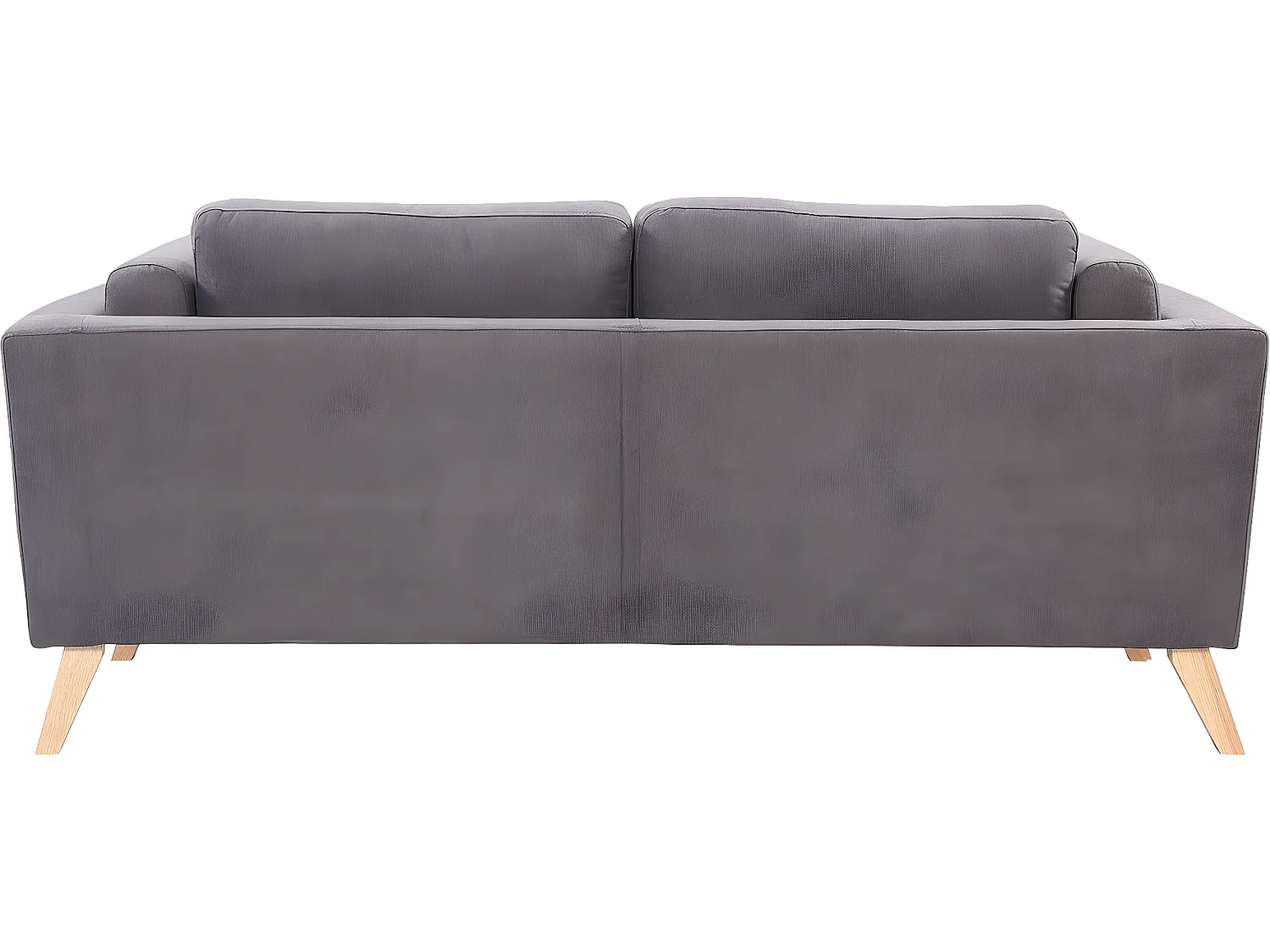 Sofá de tela "Elizabeth" - 196 x 87 x 84 cm - 3 asientos - Gris oscuro