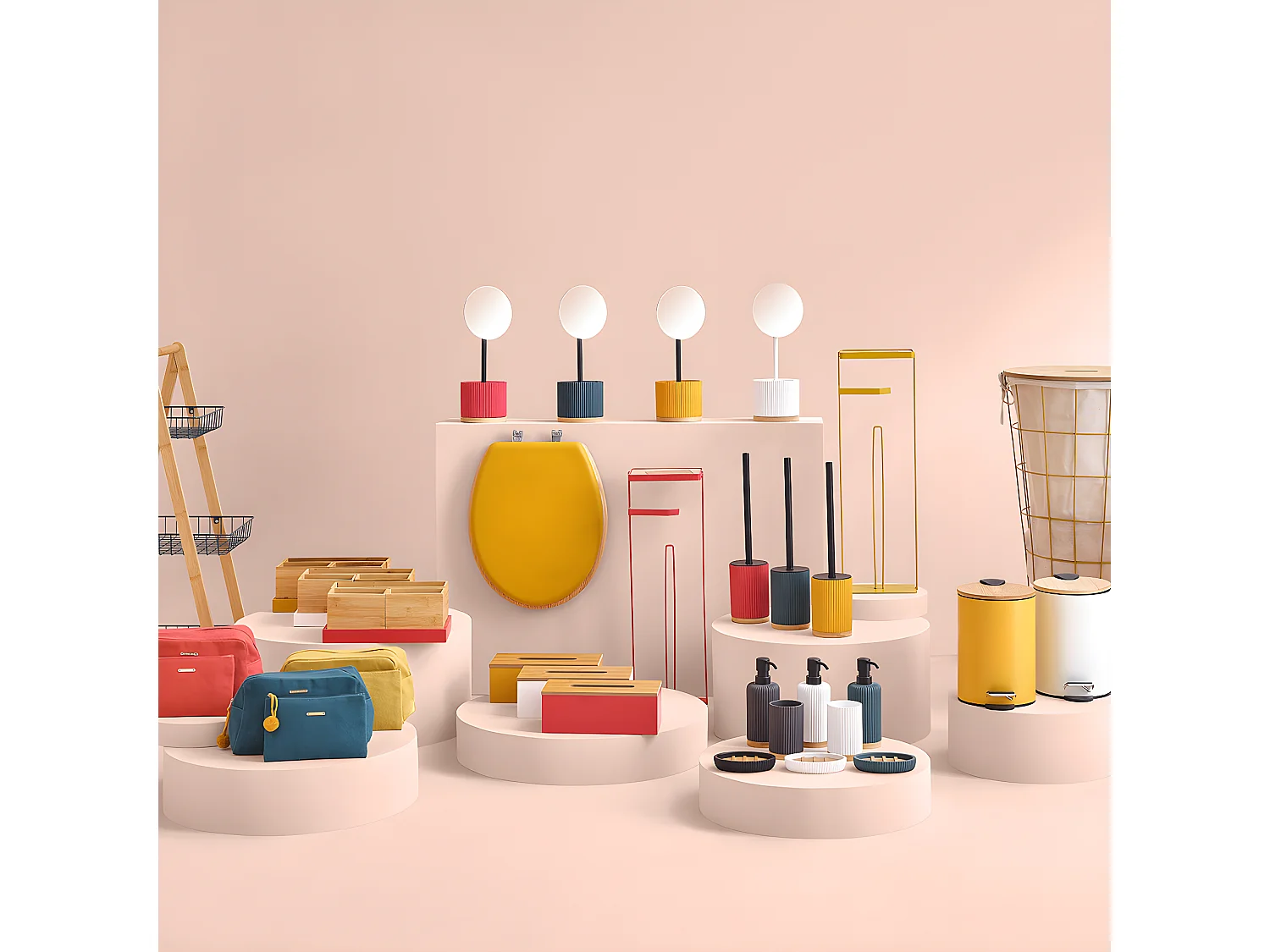 Abattant WC en bois naturel et zinc coloris gris charbon - Longueur 36 x Profondeur 46,5 x Hauteur 5,5 cm