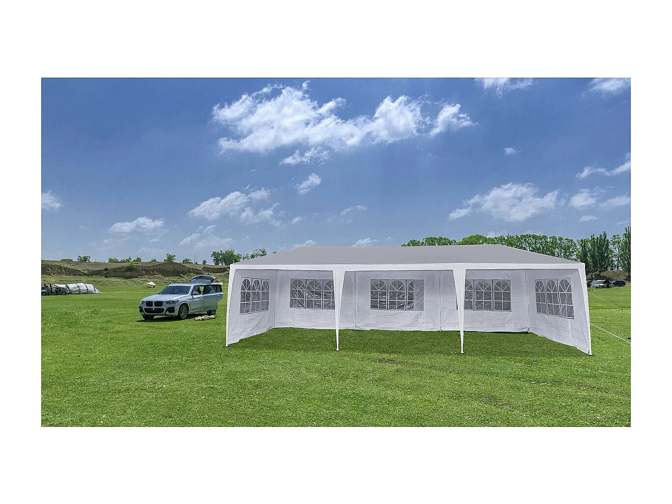 Tenda para festas "Carolina 9" - 24,39 m² - 3 x 9 m - Branco