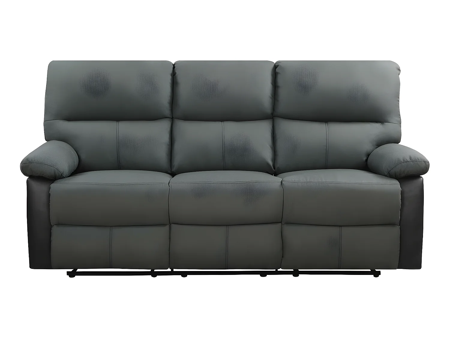 Relaxbank "Lincoln" 3-zits Zwart/Donkergrijs voor optimaal comfort