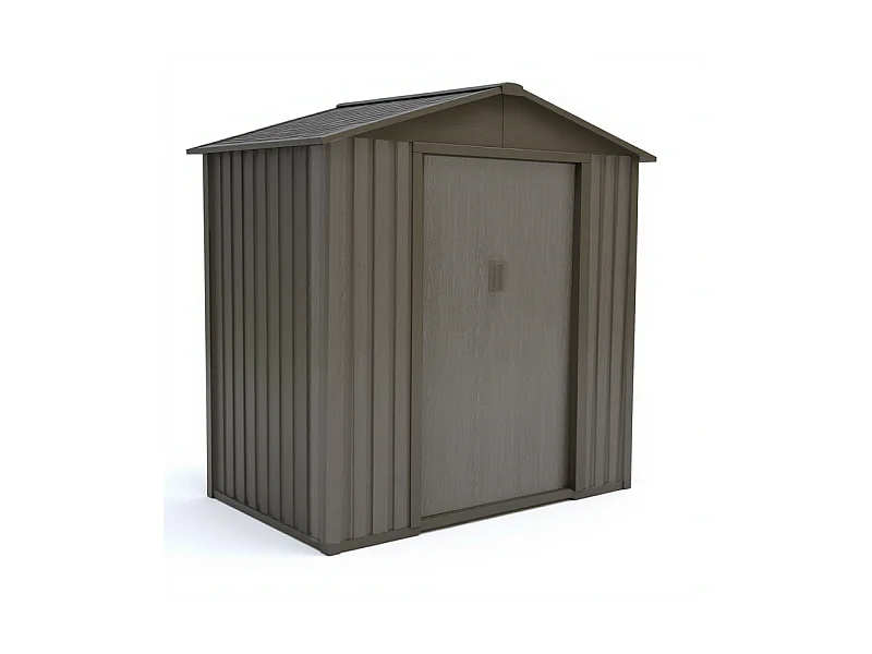 Casetta da giardino in metallo - LEGNO VECCHIO - 2,4 m²